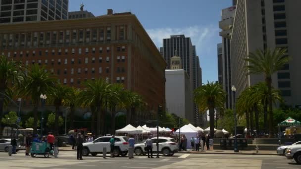 Cruce abarrotado de los angeles — Vídeo de stock