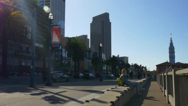 Tráfego diurno em San Francisco — Vídeo de Stock