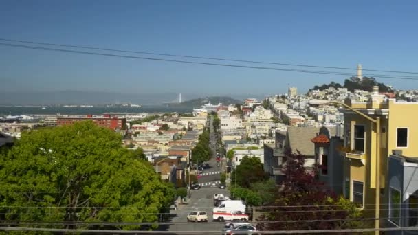 Korsningen trafik i san francisco — Stockvideo