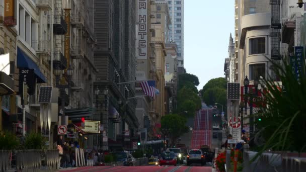 San Francisco Kreuzung Straßenverkehr — Stockvideo