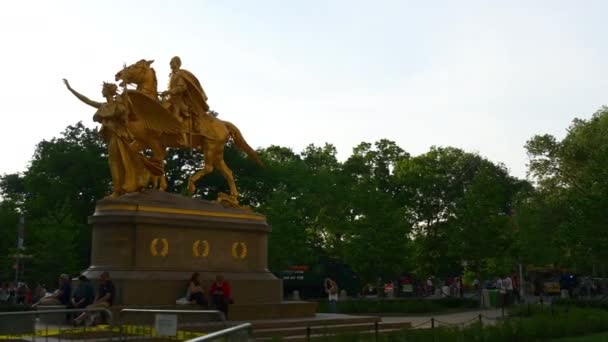William tecumseh monumento de Sherman — Vídeo de stock