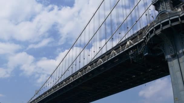 Luce diurna ponte Manhattan — Video Stock