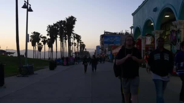 A tömeg az emberek a Venice Beach — Stock videók