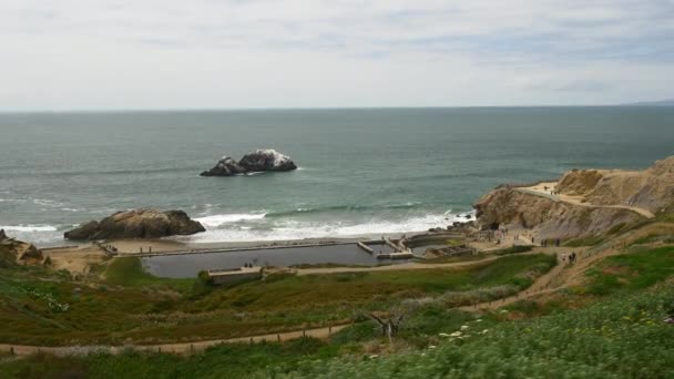 California kustlinje längs Big Sur — Stockvideo