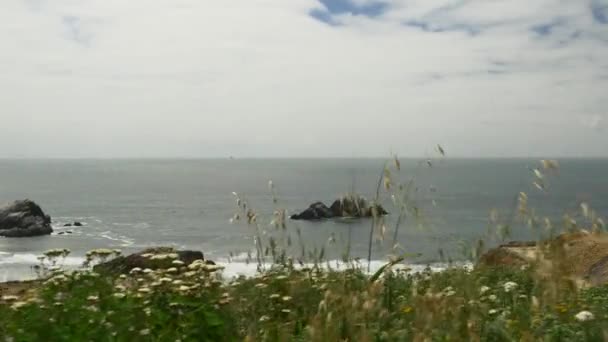 California kustlinje längs Big Sur — Stockvideo