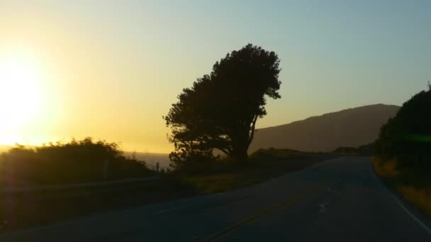 Bil resa längs California kusten — Stockvideo