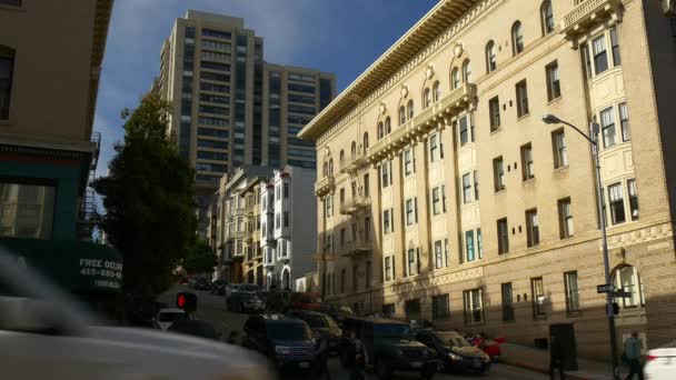 San Francisco Kreuzung Straßenverkehr — Stockvideo