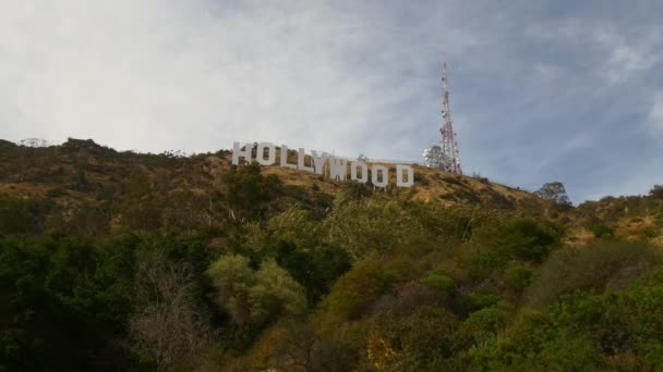 Famous Hollywood sign — Stock Video