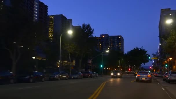 Manhattan uptown városkép este — Stock videók