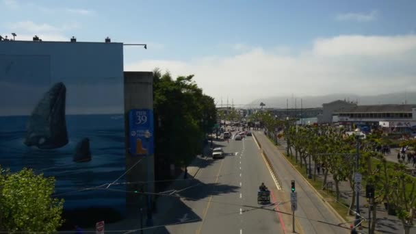 Перехрестя трафіку в Сан-Франциско — стокове відео