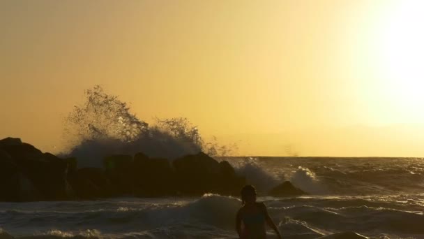 Costa de California al atardecer — Vídeo de stock