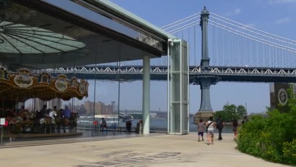 New York Brooklyn Bridge Park — Vídeo de Stock