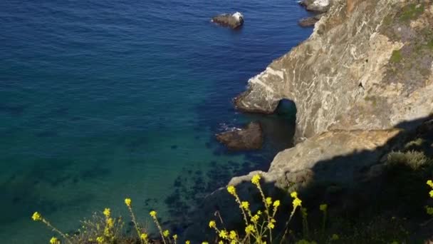 Kalifornische Küste entlang der Big Sur — Stockvideo