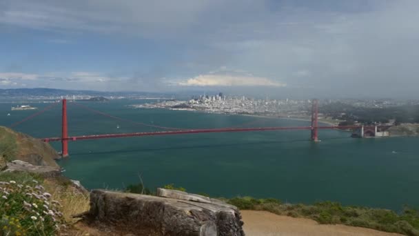 Puente de puerta de oro — Vídeo de stock