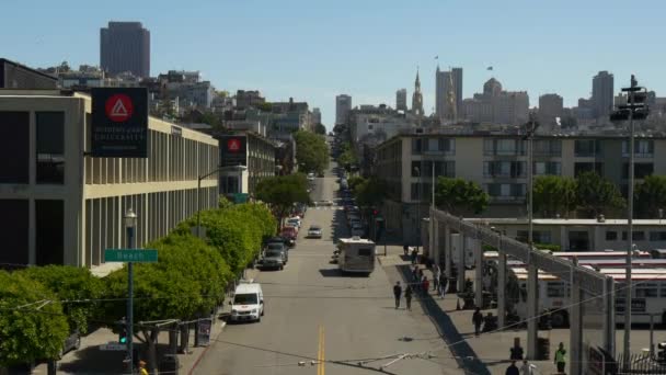 Korsningen trafik i san francisco — Stockvideo