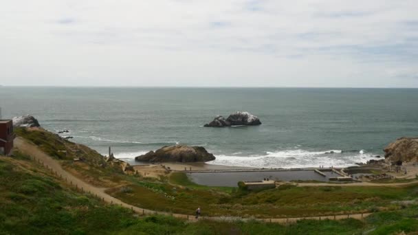 California kustlinje längs Big Sur — Stockvideo