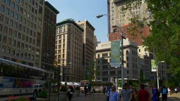 Pouliční život v new Yorku — Stock video