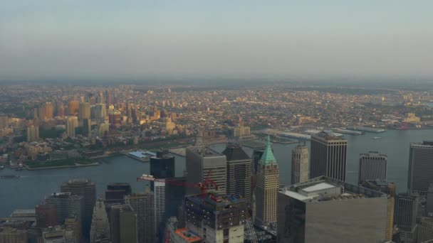 Z centra panorama Manhattanu — Stock video
