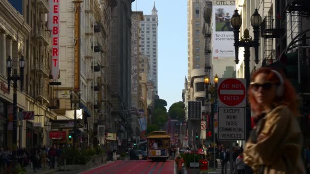 샌 프란 시스 코 사거리 거리 교통 — 비디오