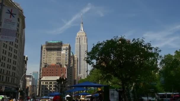 帝国大厦在纽约 — 图库视频影像