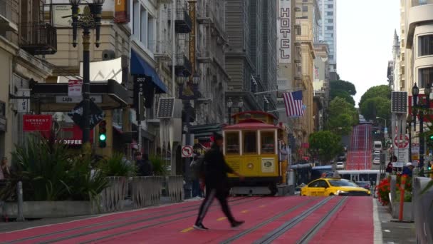 Tráfico de la calle del cruce de San Francisco — Vídeos de Stock