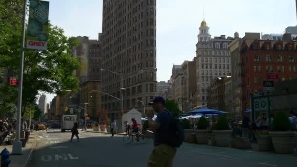 Pouliční život v new Yorku — Stock video