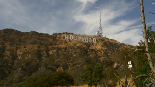 Famous Hollywood sign — Stock Video