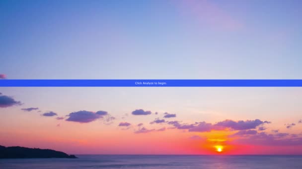 Закат над пляжем Пхукет — стоковое видео