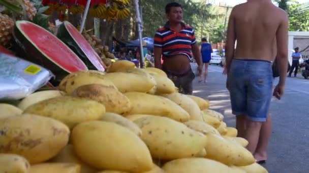 Mercado de frutos da ilha de phuket — Vídeo de Stock