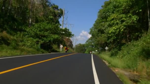 Passeio panorâmico de scooter — Vídeo de Stock