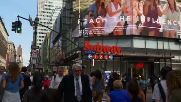 Manhattan ulicy times square — Wideo stockowe