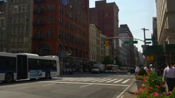 Manhattan mal quadratische Straße — Stockvideo
