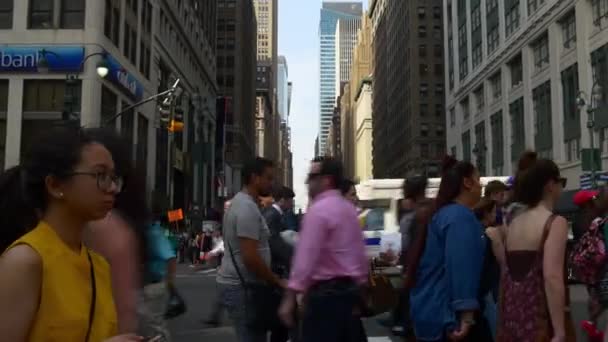 Manhattan Times calle cuadrada — Vídeos de Stock