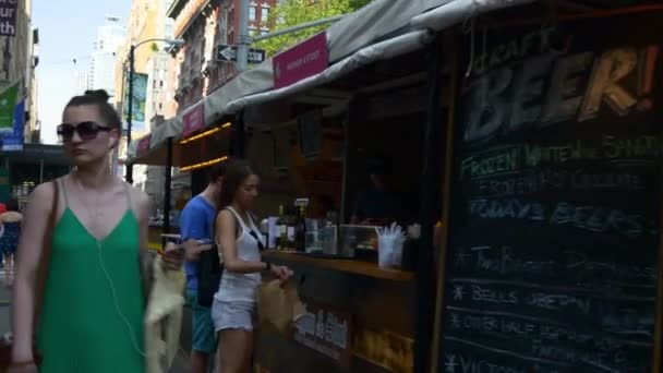 Manhattan street food — Stock Video