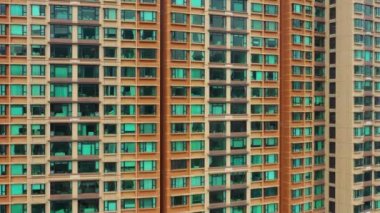 Day time cityscape with famous living complex, Hong Kong, 4k 