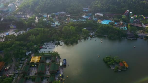 Vista Aérea Del Famoso Parque Nuanming Ciudad Zhuhai China — Vídeo de stock