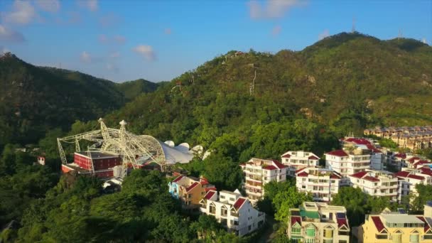 Luchtfoto Van Beroemde Nuanming Park Zhuhai Stad China — Stockvideo