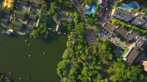 Luftaufnahme Des Berühmten Nuanming Parks Der Stadt Zhuhai China — Stockvideo