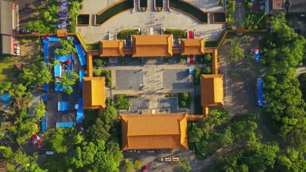 Luchtfoto Van Beroemde Nuanming Park Zhuhai Stad China — Stockvideo