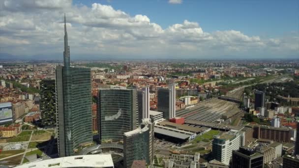 Veduta Aerea Del Centro Milano Italia — Video Stock