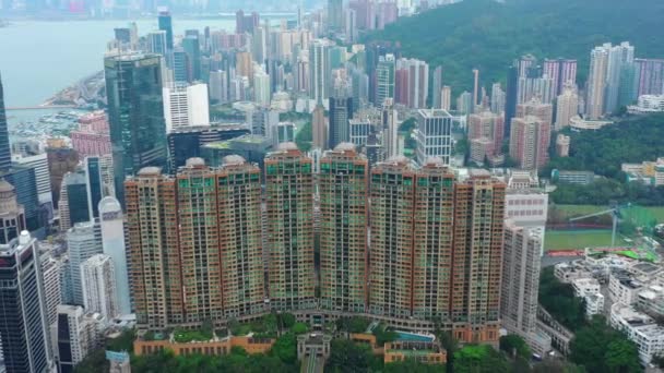 Day Time Cityscape Famous Living Complex Hong Kong — Stockvideo