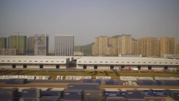 杭州市地区の産業用Povパノラマフォーム鉄道旅行 — ストック動画