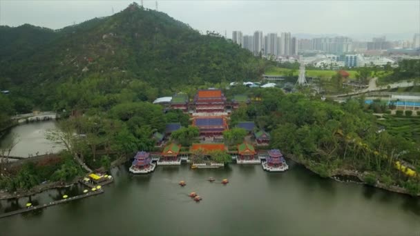 Vista Aérea Del Famoso Parque Nuanming Ciudad Zhuhai China — Vídeos de Stock