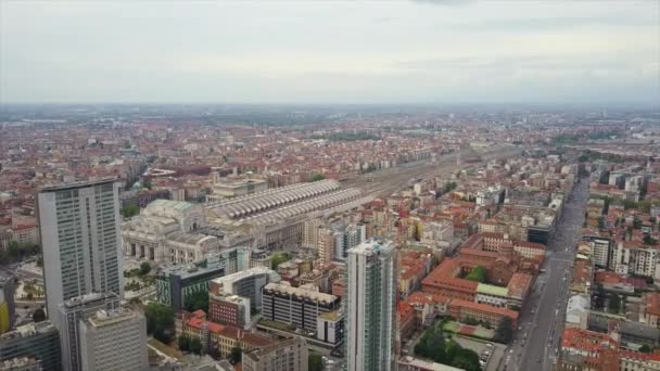 Veduta Aerea Del Centro Milano Italia — Video Stock