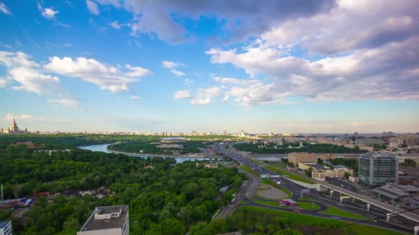 Panoramic View Luzhniki Stadium Moscow City Russia Time Lapse — Stock Video