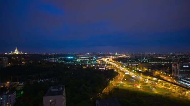 Panoramiczny Widok Stadion Lużniki Miasto Moskwa Rosja Upływ Czasu — Wideo stockowe