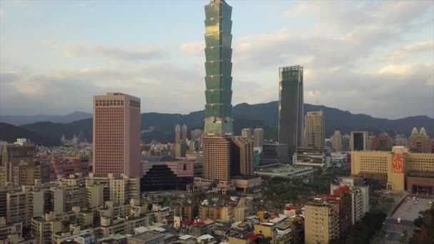 Vue Aérienne Architecture Ville Taipei Taiwan — Video