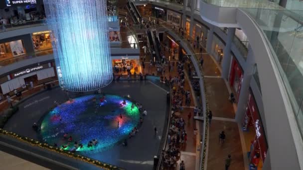 Crowded Interior Famous Mall Singapore City Panorama — Stock Video