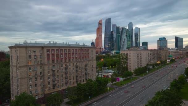 Moskova Nın Şehir Manzarası Çatı Panoraması Rusya Zaman Aşımı — Stok video