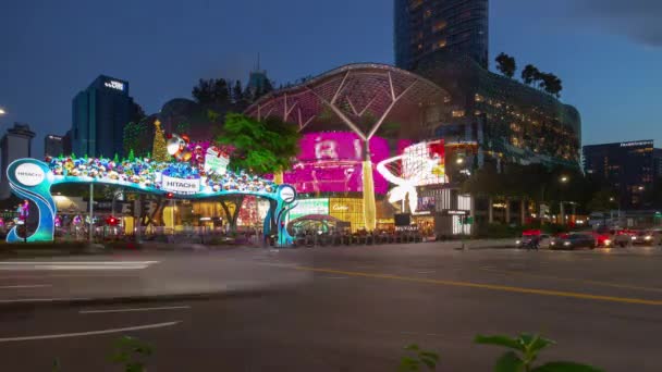 Tráfego Movimento Rua Singapura Arquitetura Fundo Time Lapse — Vídeo de Stock